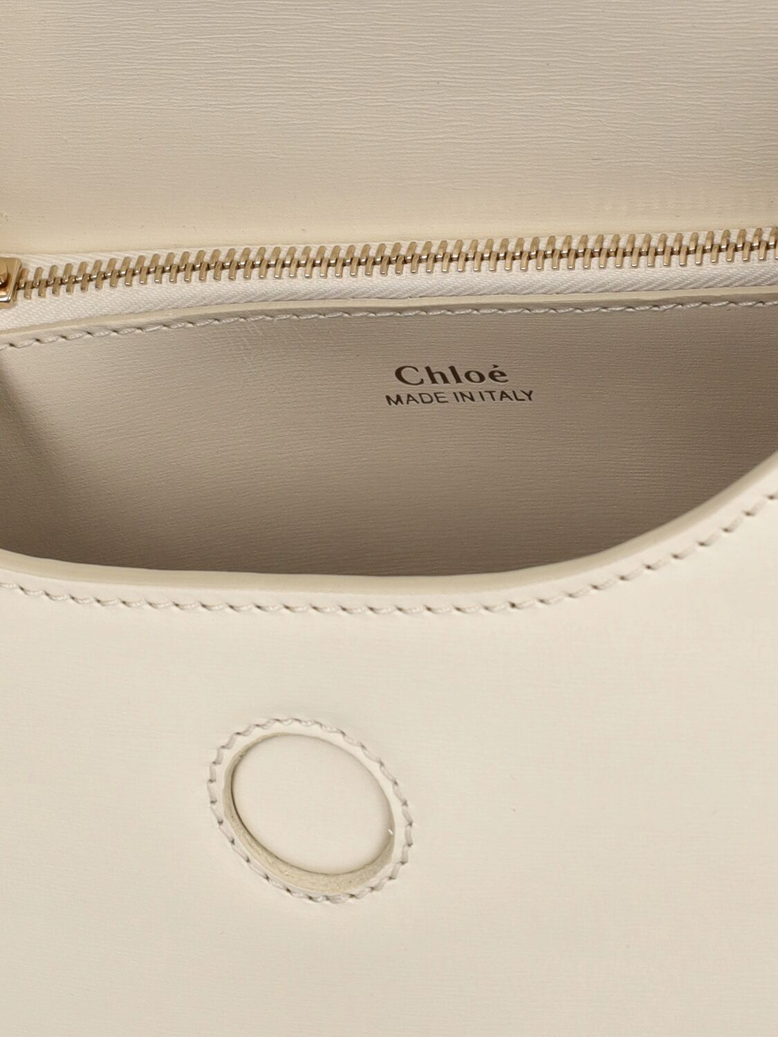 Shop Chloé Arlene Leather Shoulder Bag In Misty Ivory