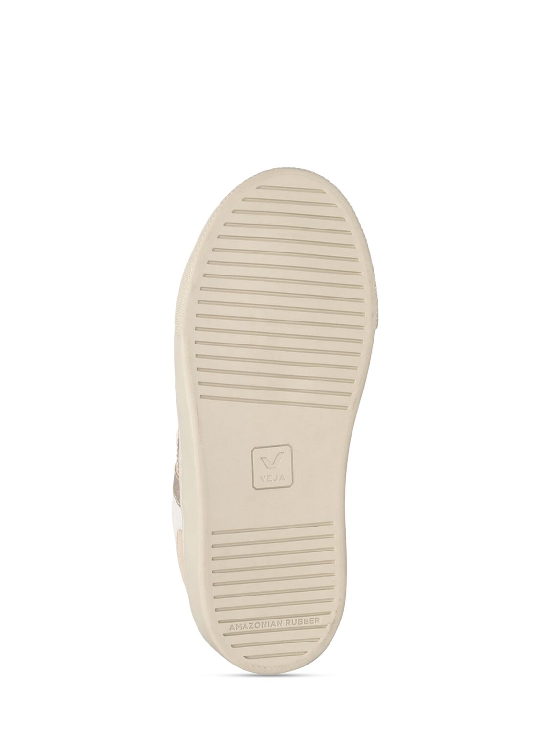 Shop Veja V-10 Chrome-free Leather Strap Sneakers In White