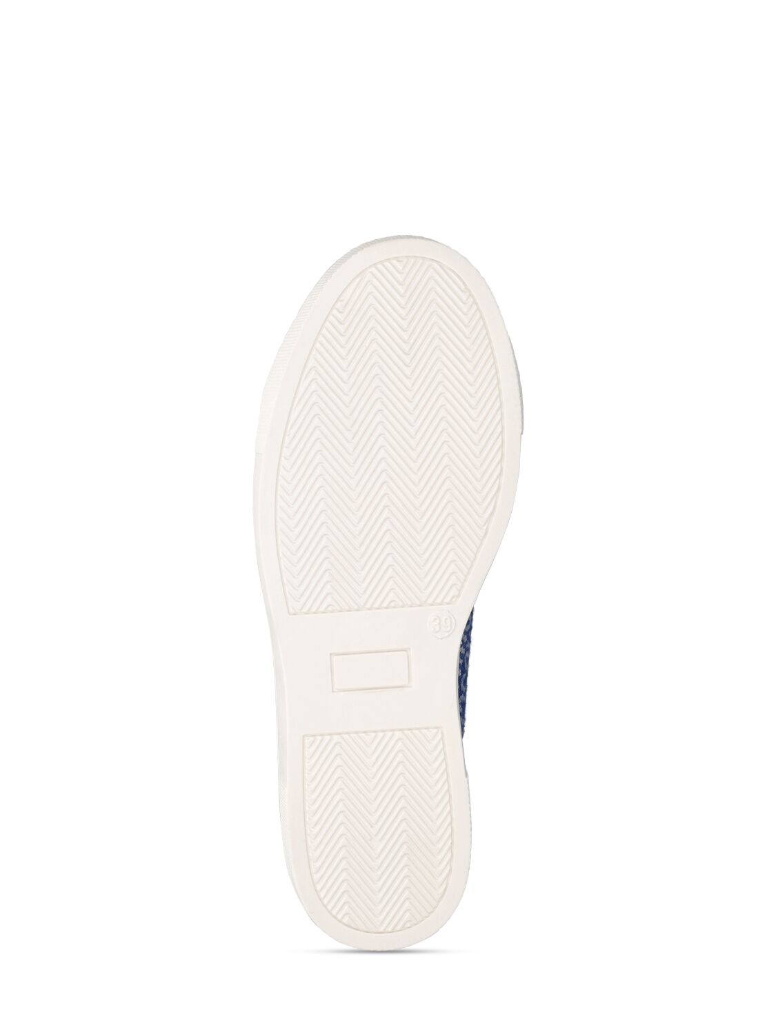 MOSCHINO LEATHER & DENIM LACE-UP SNEAKERS 