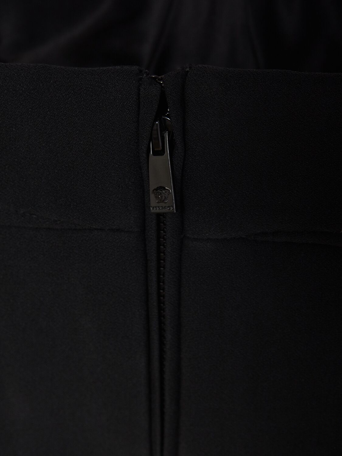 Shop Versace Bonded Granitè Strapless Bra Top In Black