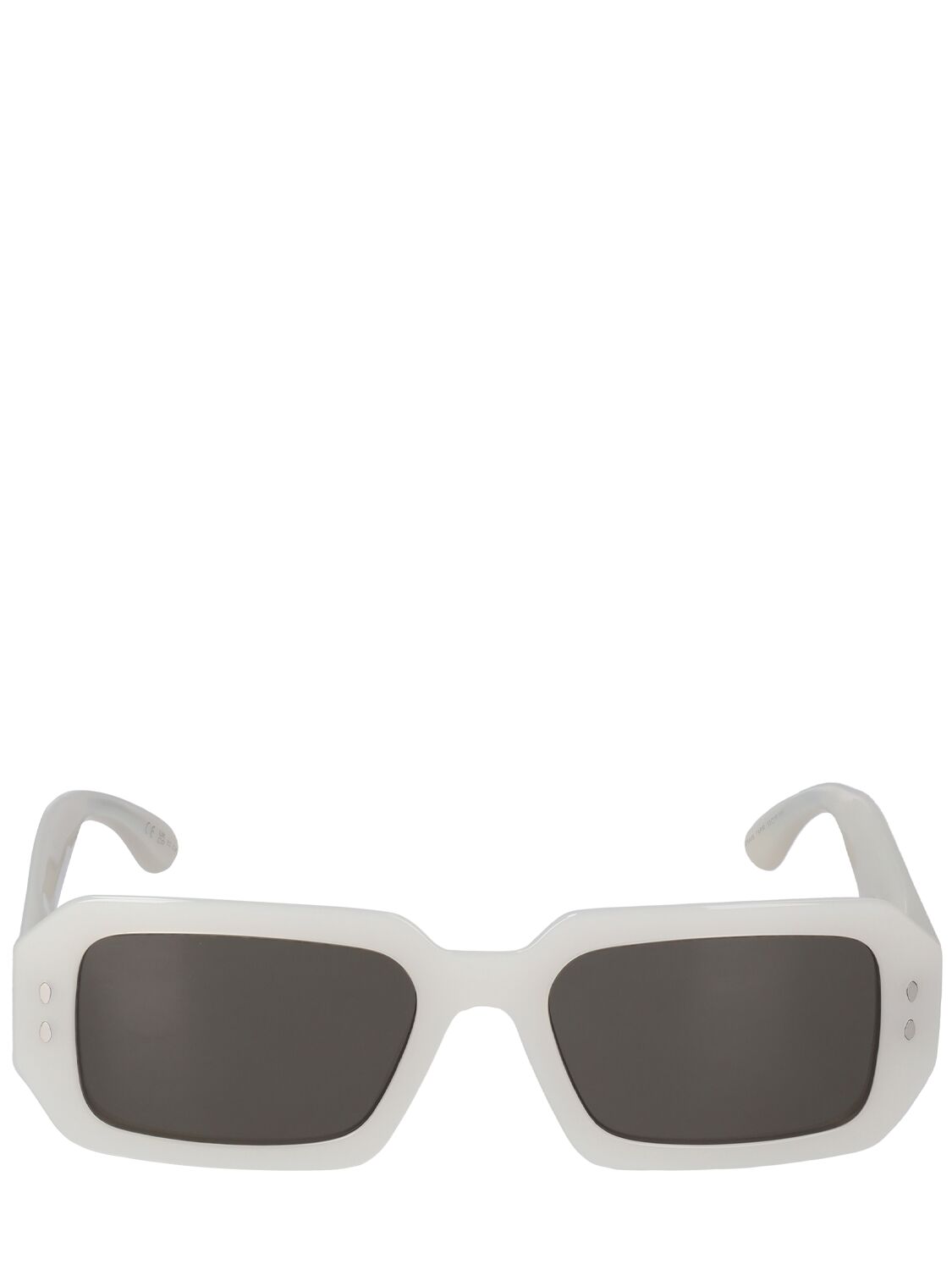 Isabel Marant The New Maxi Temple Acetate Sunglasses In White,grey