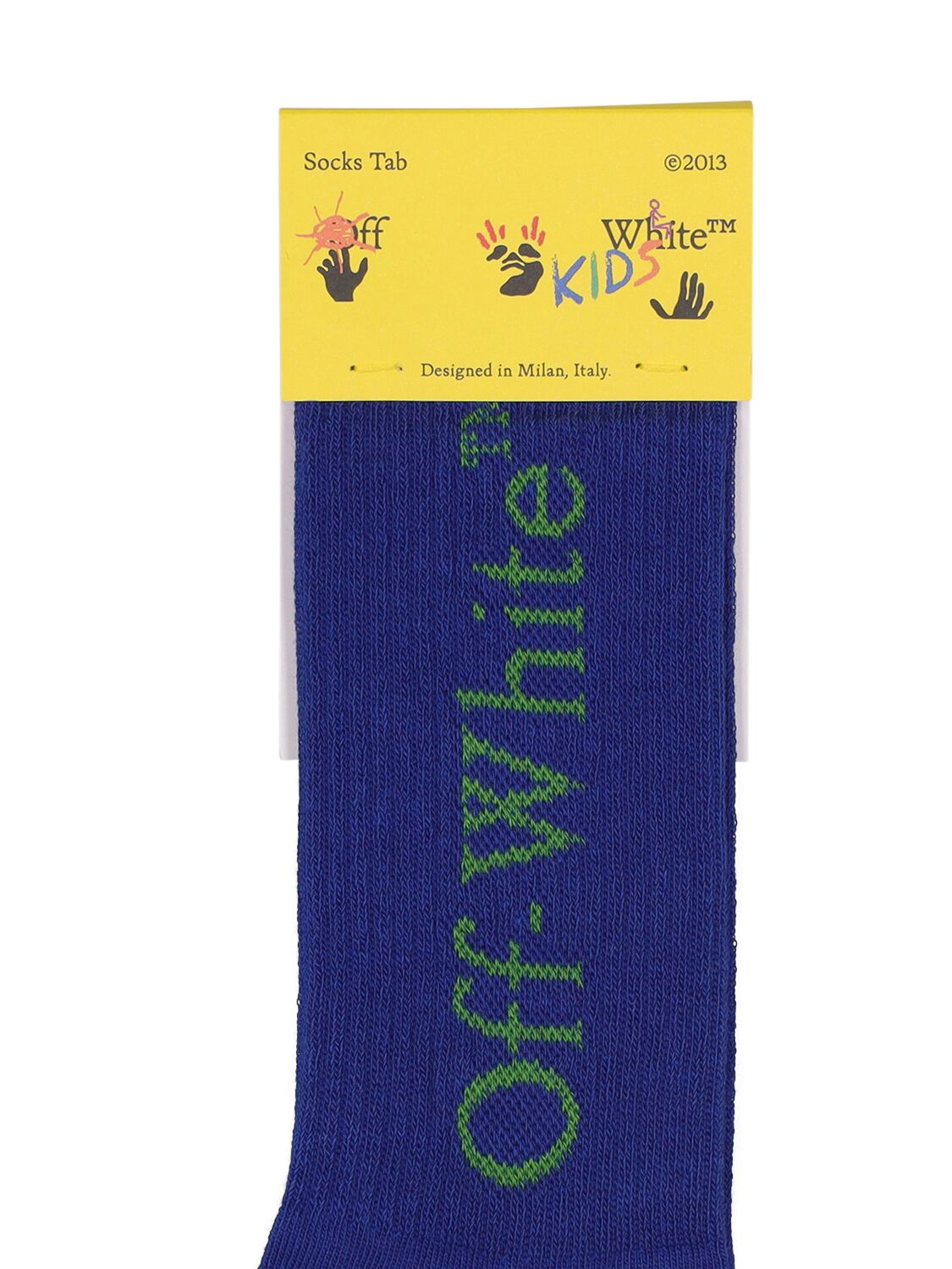 Shop Off-white Bookish Cotton Blend Socks In Blue
