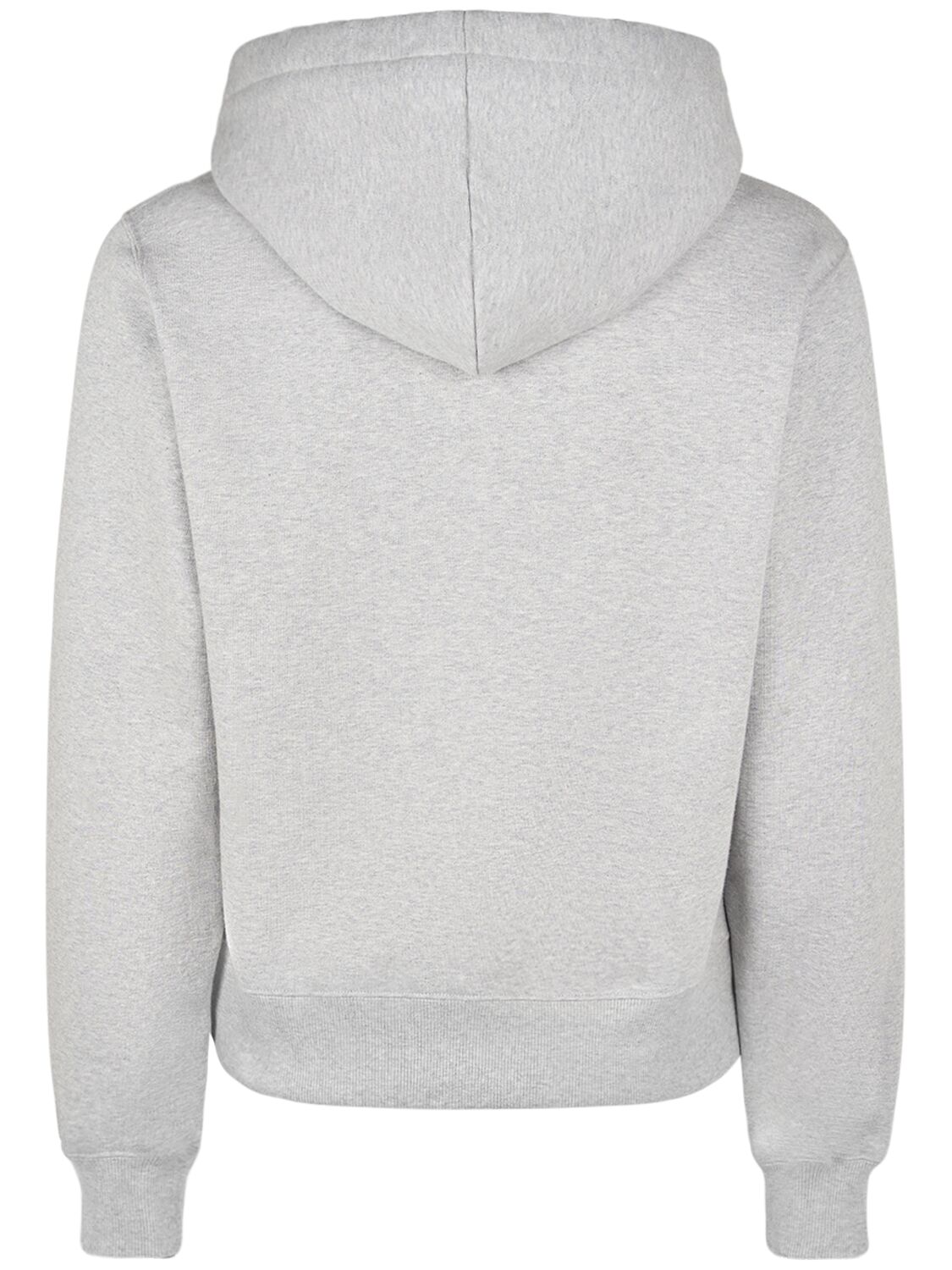 Shop Saint Laurent Cassandre Cotton Hoodie In Grey