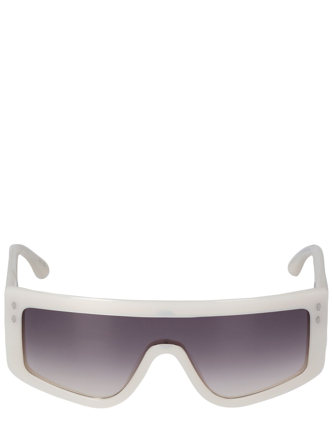 Isabel Marant The New Maxi Temple Acetate Sunglasses In White,grey