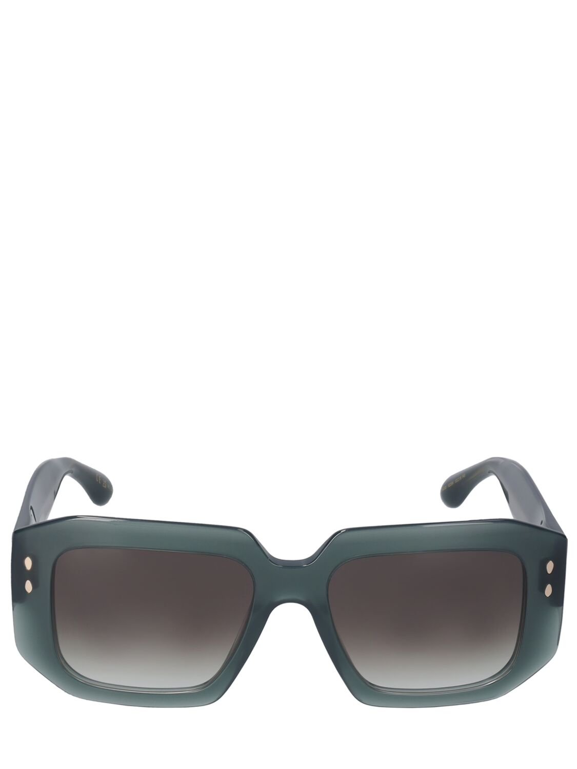 Isabel Marant The New Maxi Temple Acetate Sunglasses In Green,grey