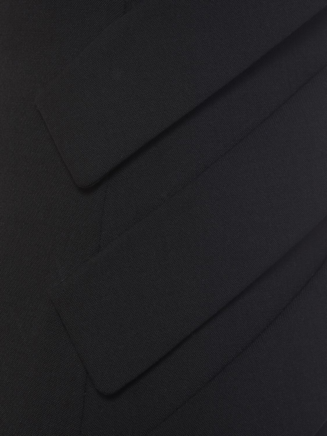 Shop Versace Double Wool Blend Dress In Black