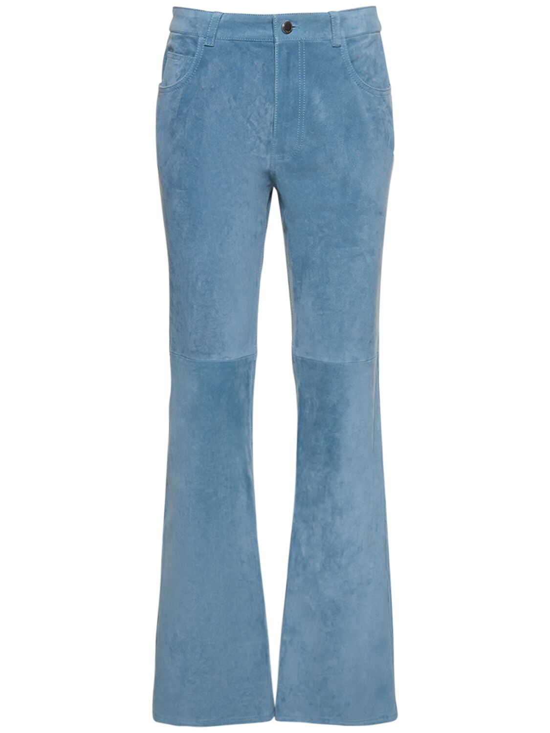 CHLOÉ Leather & Suede Straight Pants