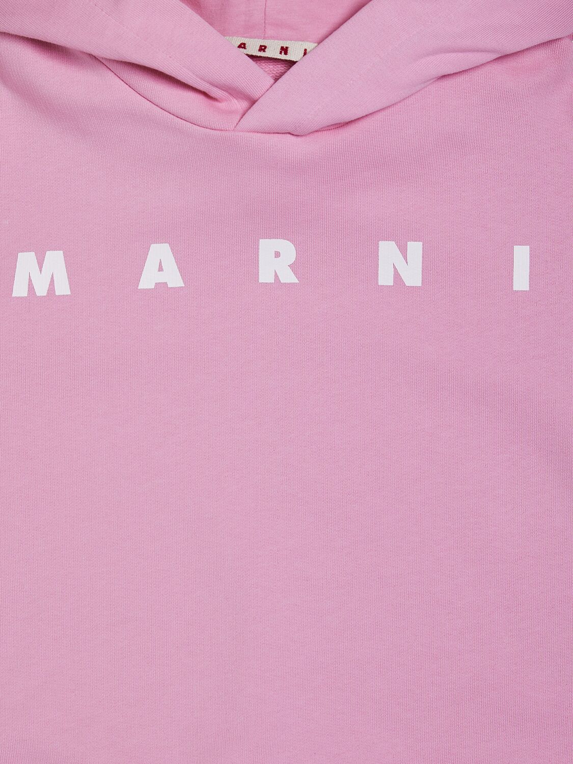 Shop Marni Junior Cotton Jersey Hoodie In Pink