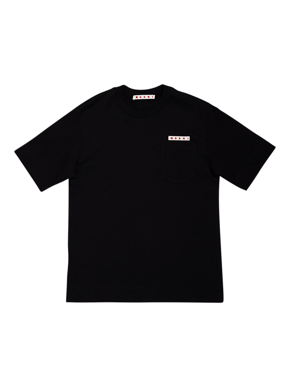 Marni Junior Kids' Logo Print Cotton Jersey T-shirt In Black
