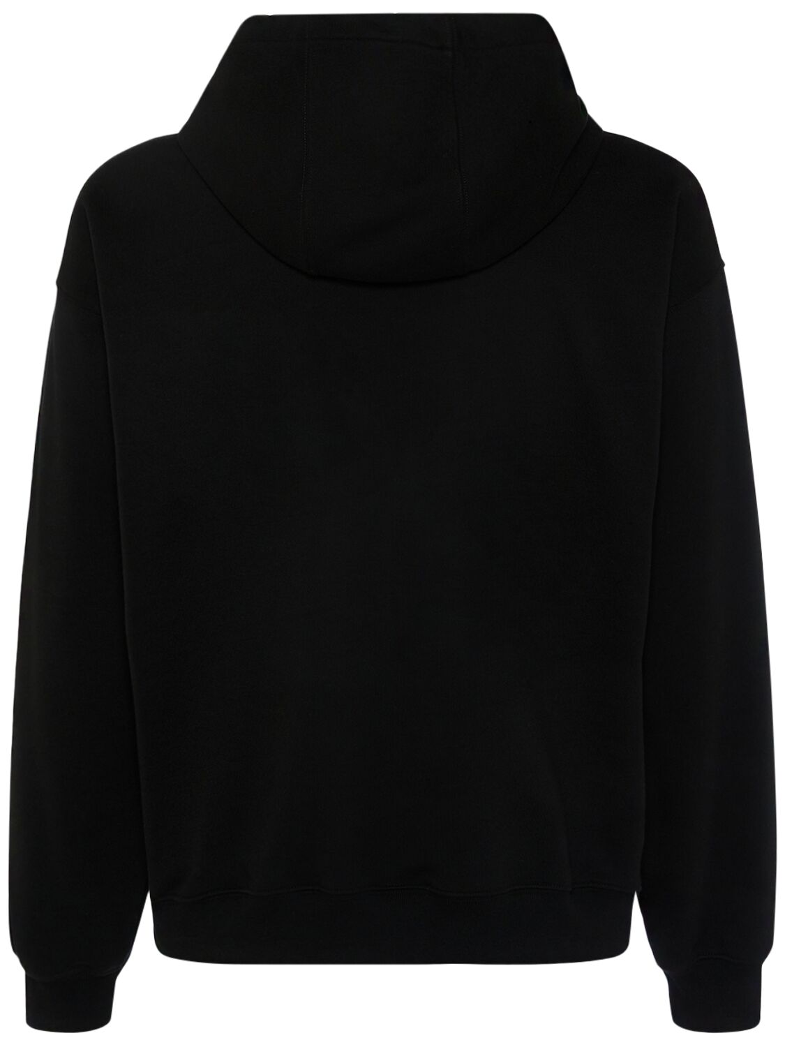 Shop Versace Cotton Jersey Logo Hoodie In Black