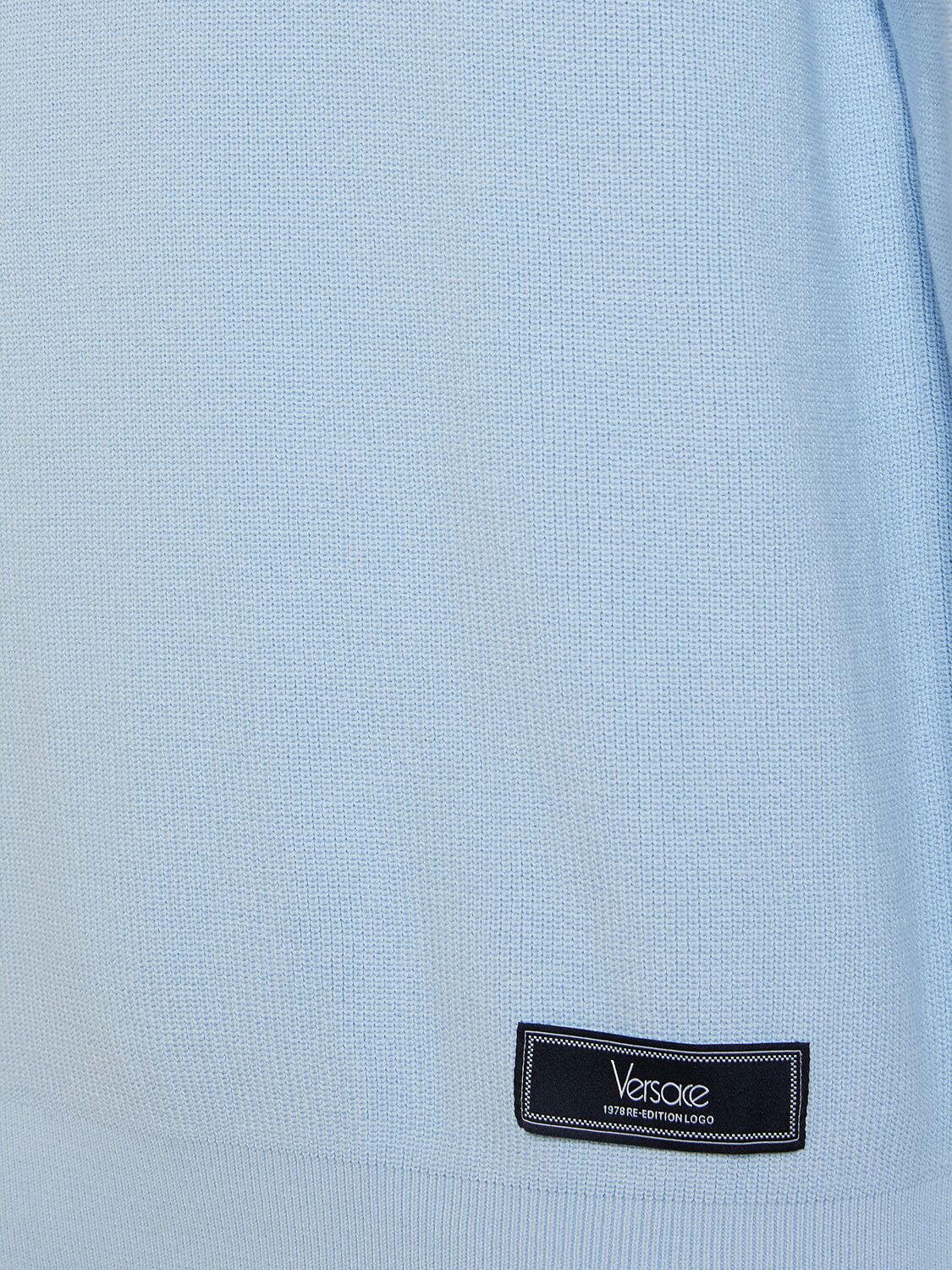 Shop Versace Logo Crewneck Sweater In Pastel