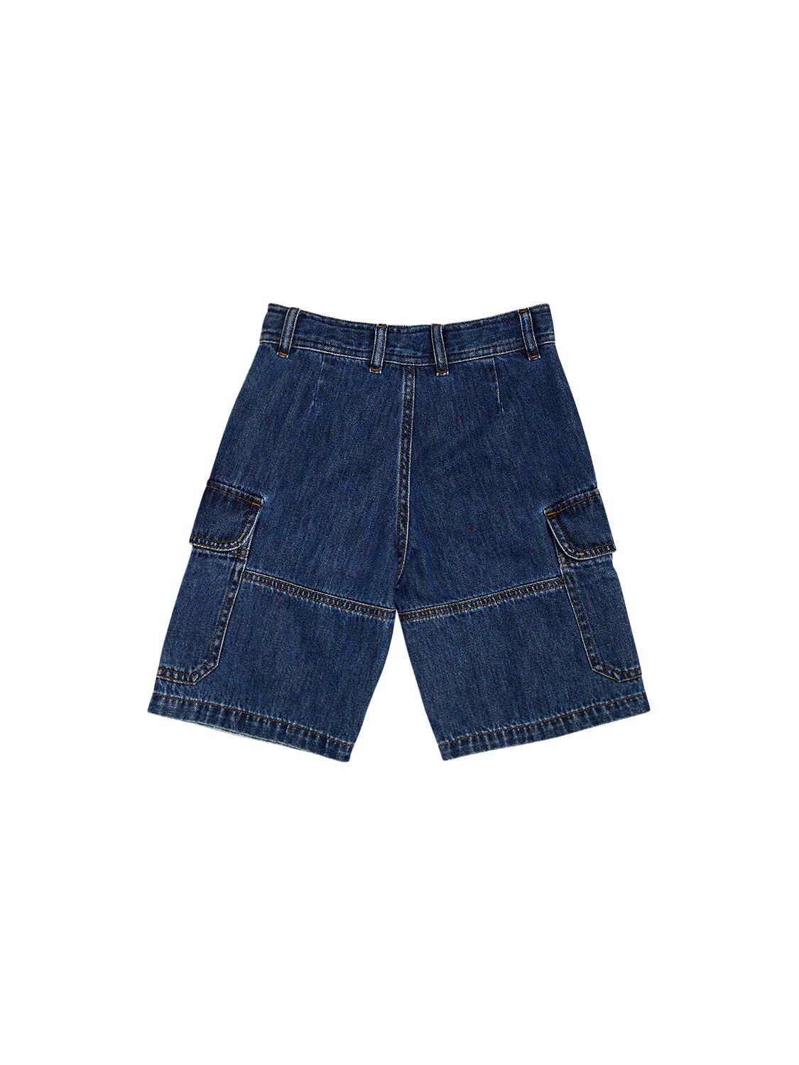 Shop Marni Junior Cotton Denim Shorts