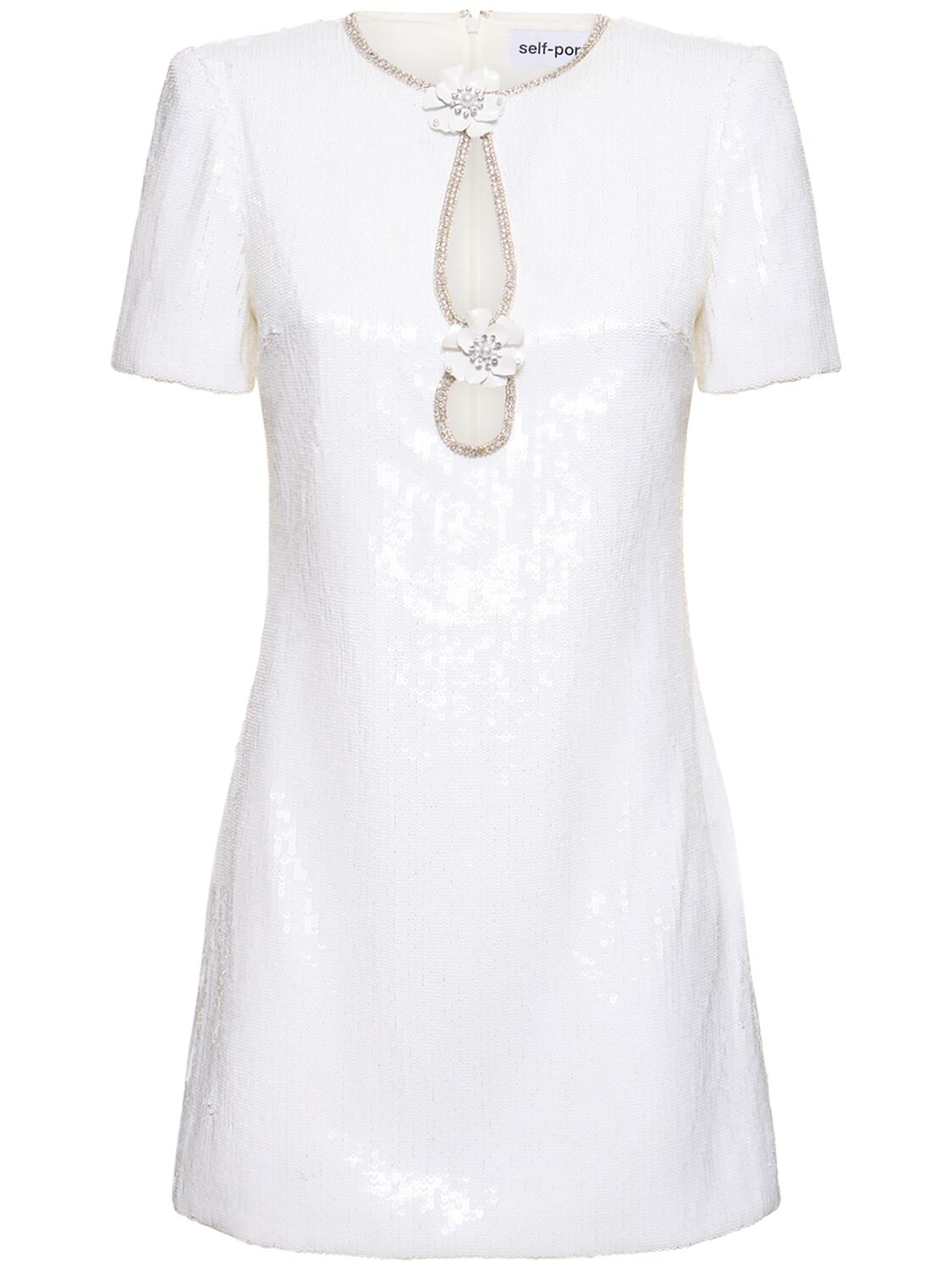 Image of Sequined Short Sleeve Mini Dress
