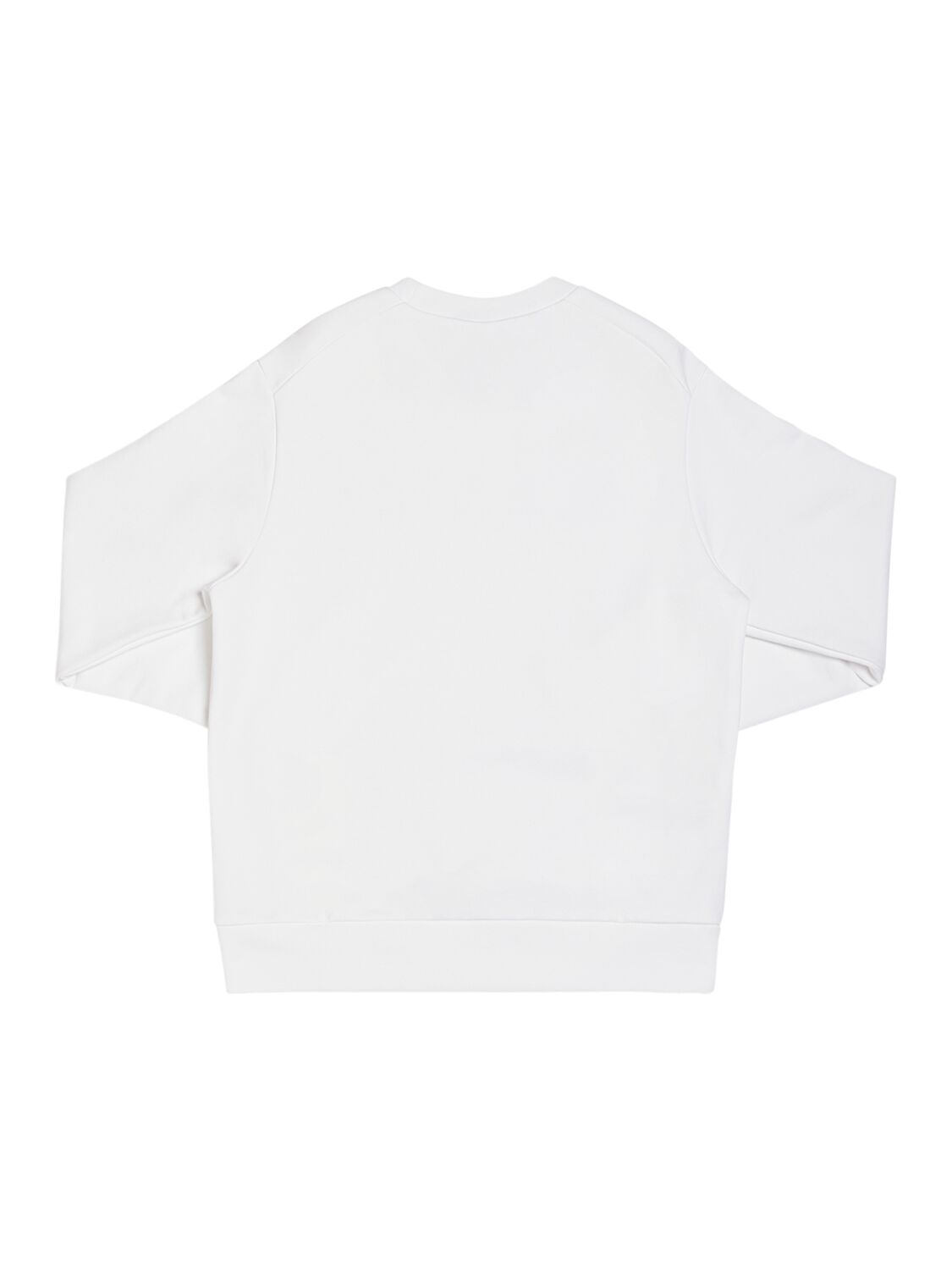 Shop Marni Junior Logo Print Cotton Sweatshirt In White