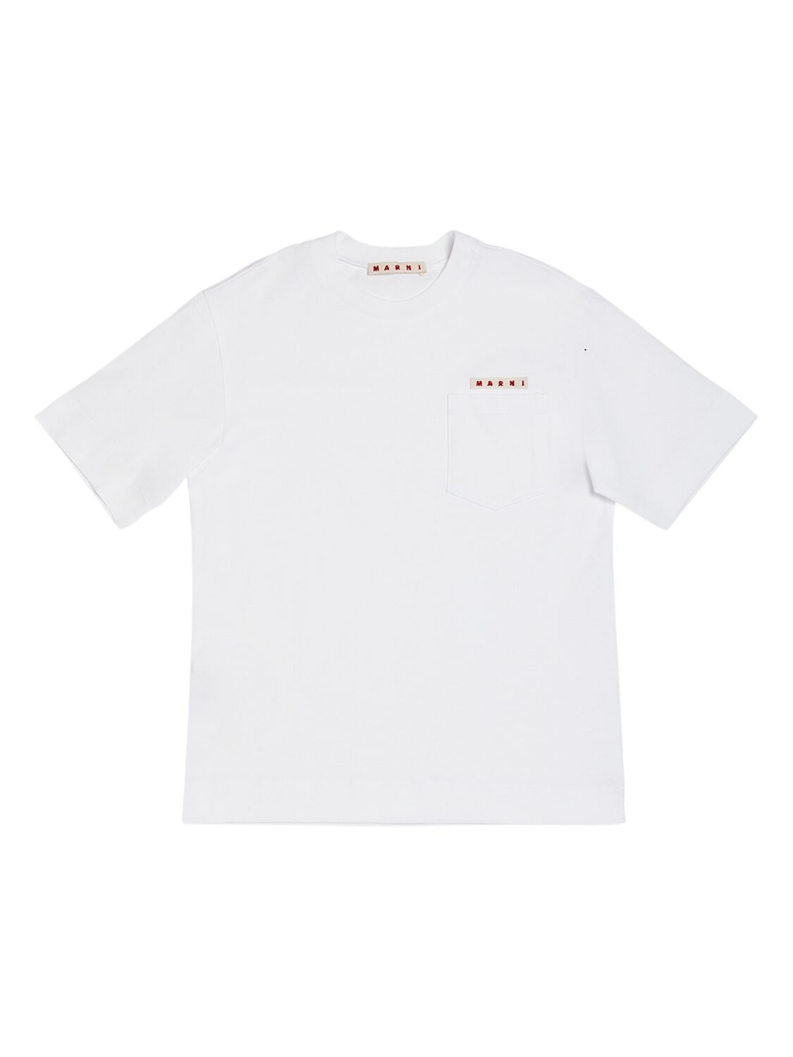 Marni Junior Kids' Logo Print Cotton Jersey T-shirt In White