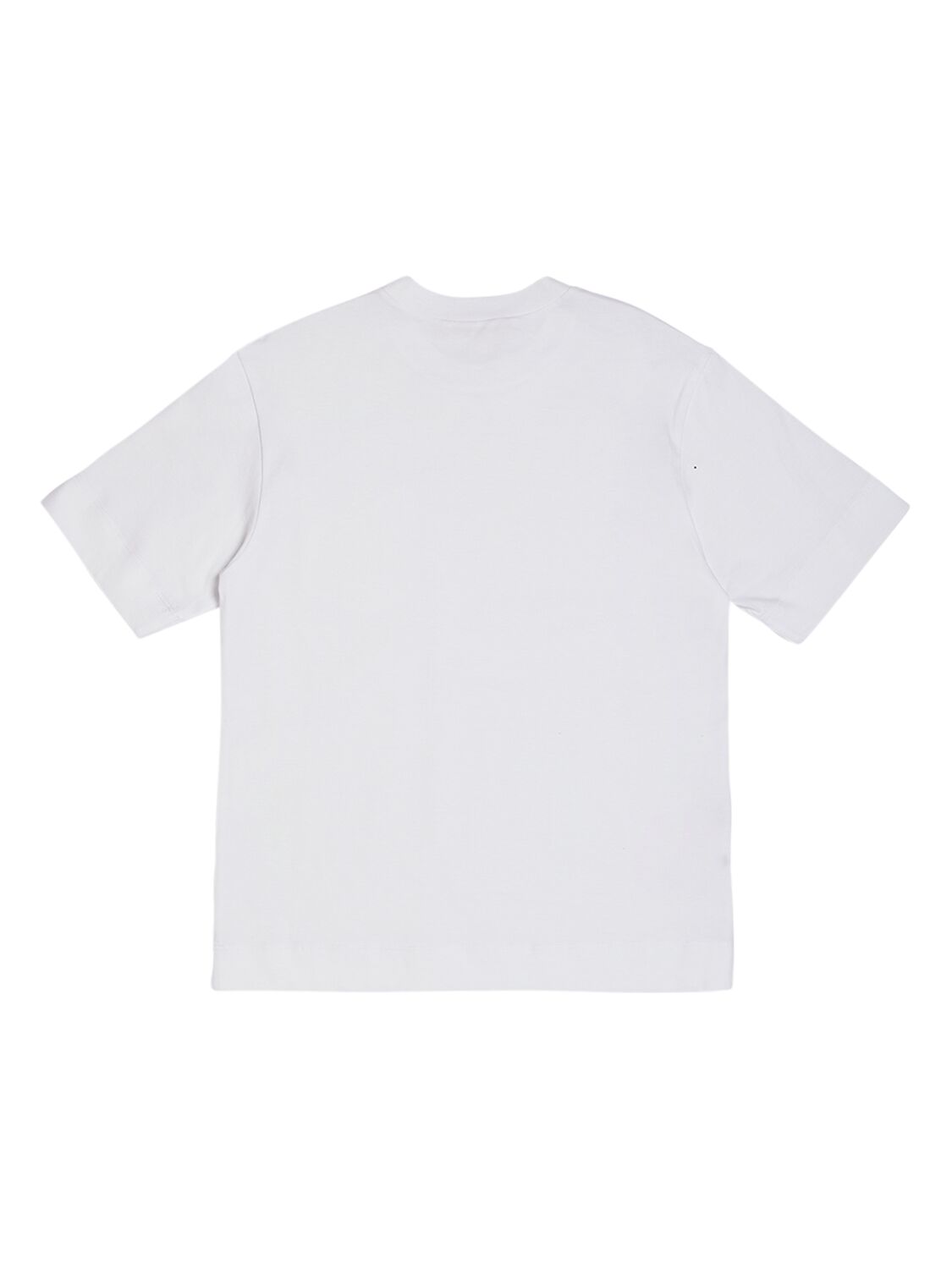 Shop Marni Junior Logo Print Cotton Jersey T-shirt In White