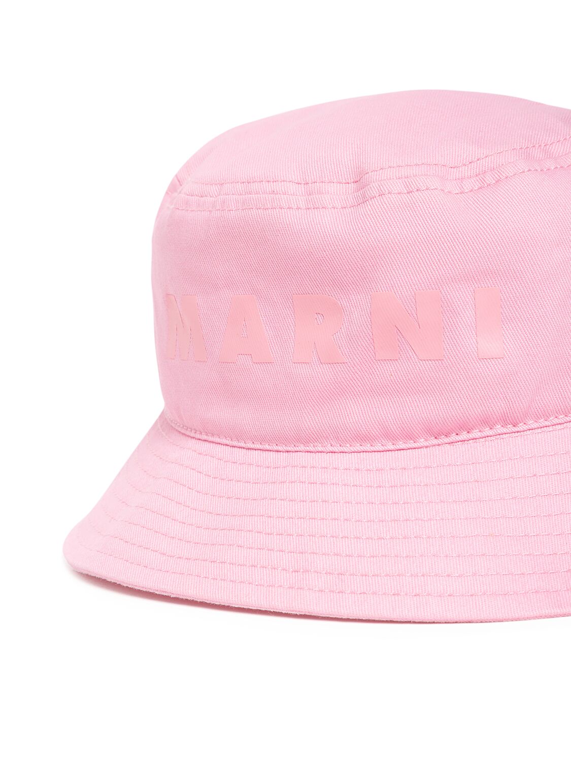 Shop Marni Junior Cotton Gabardine Bucket Hat In Pink