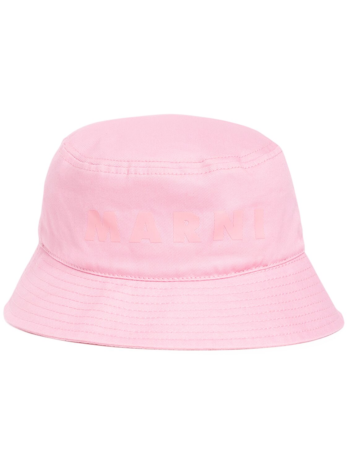 Marni Junior Kids' Cotton Gabardine Bucket Hat In Pink
