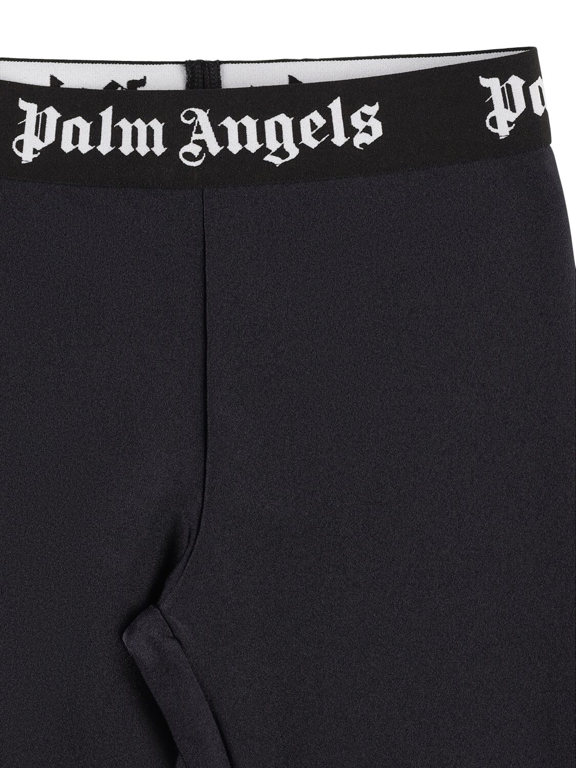 Shop Palm Angels Logo Band Active Tech Leggings In Black
