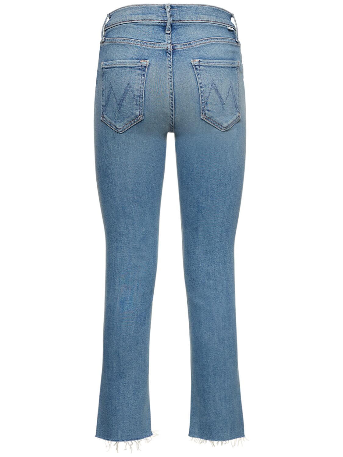 Shop Mother Dazzler Mid Rise Ankle Denim Jeans In Light Blue