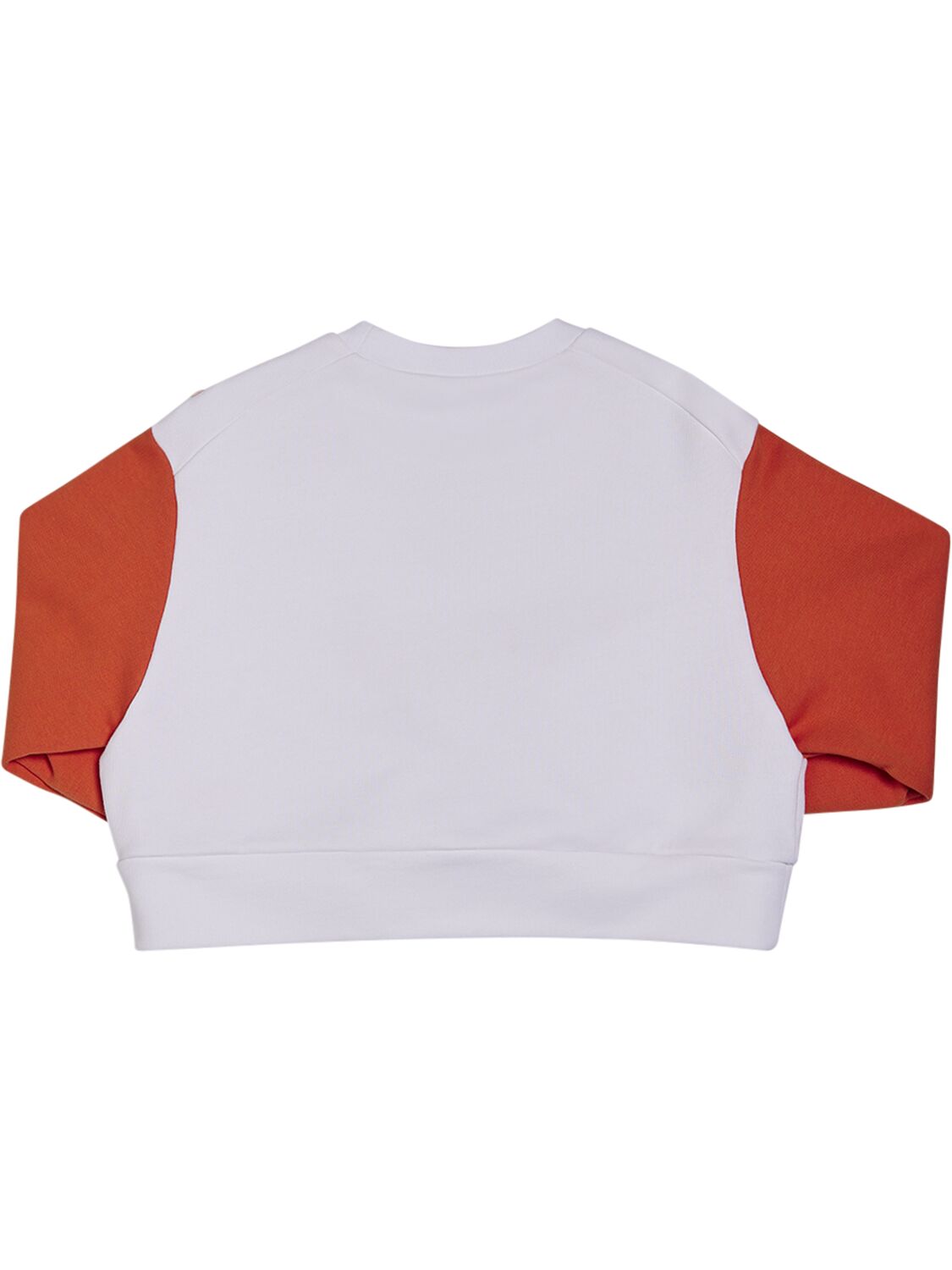 Shop Marni Junior Printed Cotton Sweatshirt W/ Sequins In White