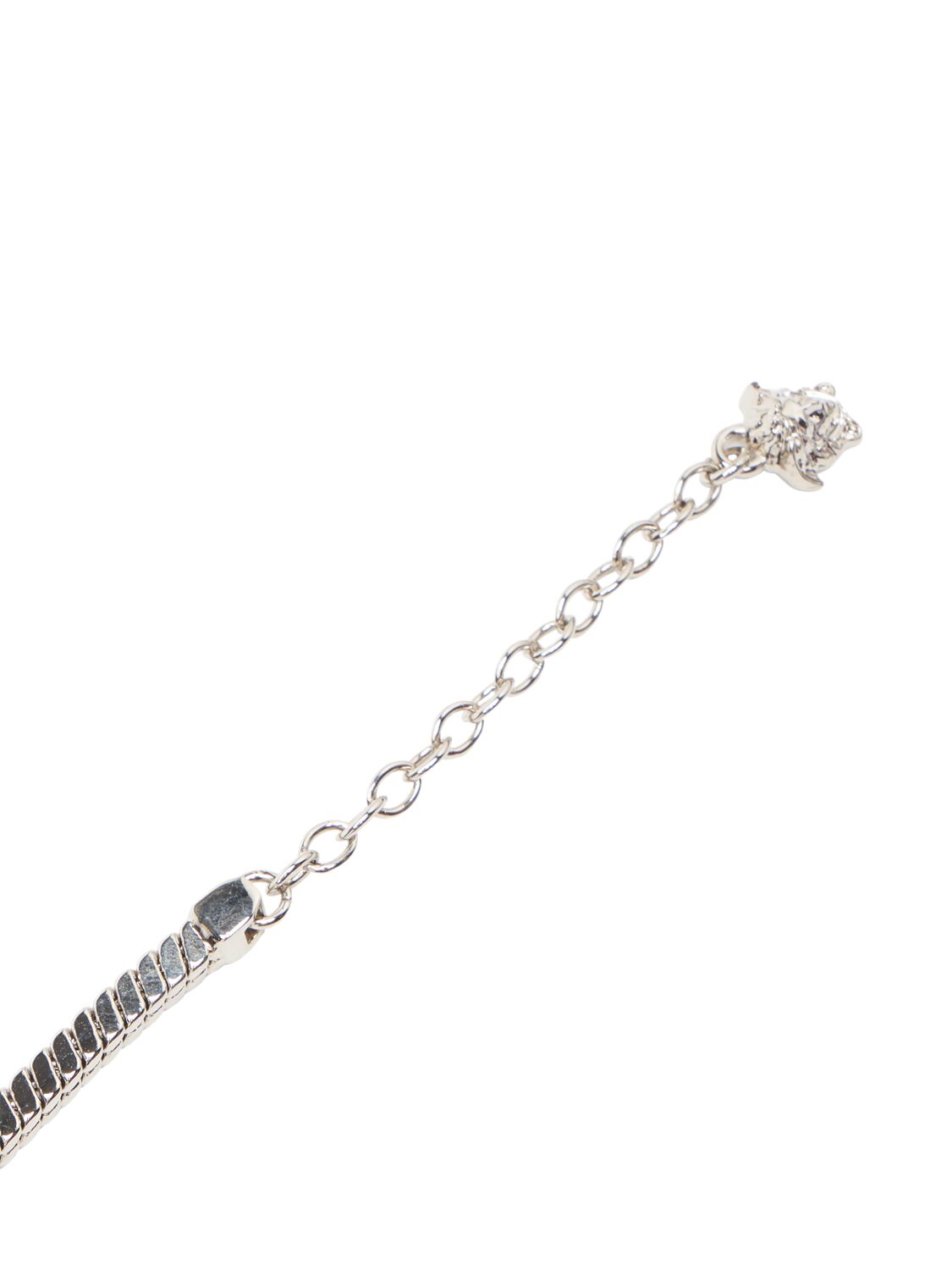 Shop Versace Metal Plaque Necklace In 3j030-palladium