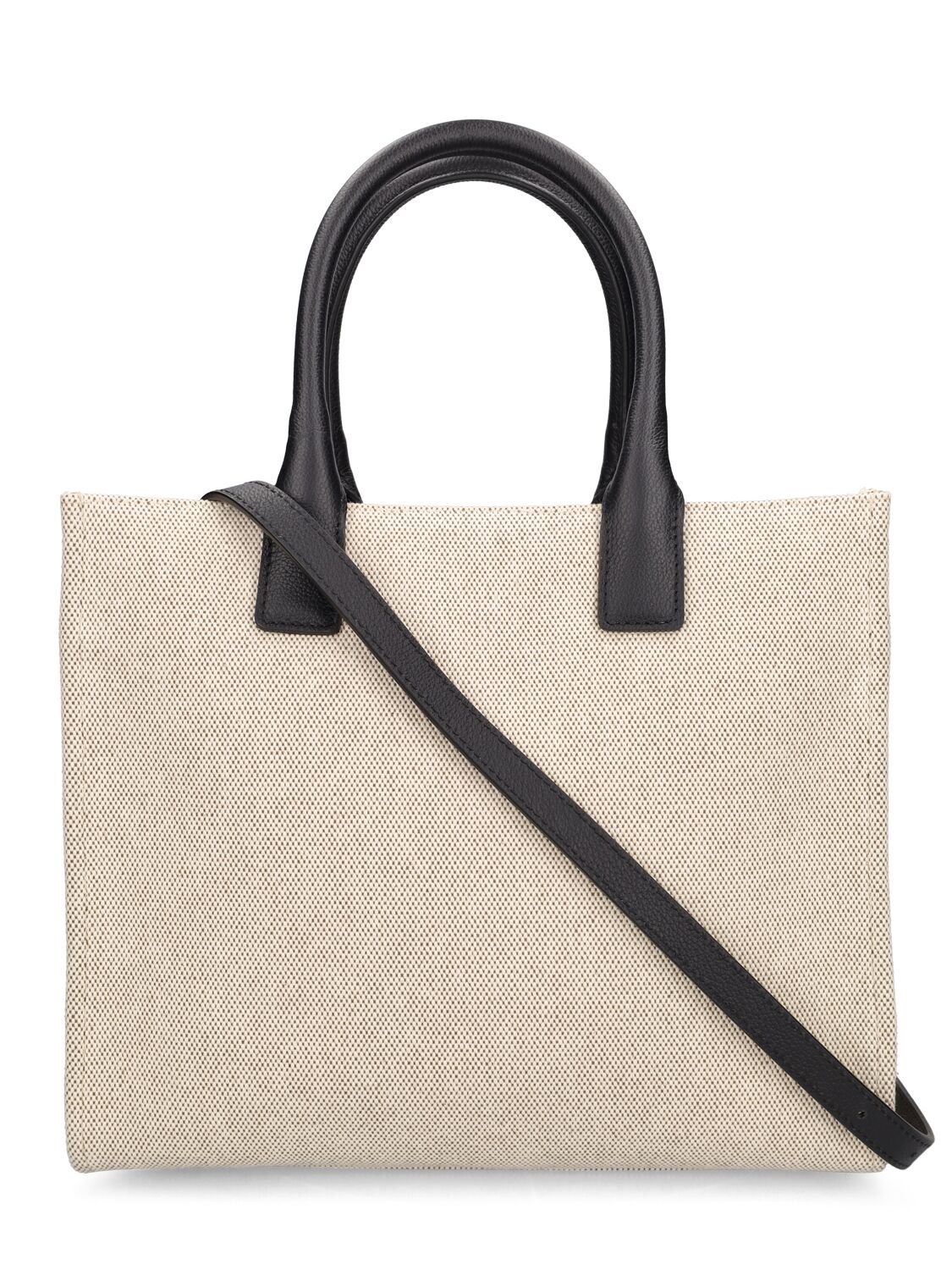 Shop Versace Small Canvas Tote Bag In Rope Black