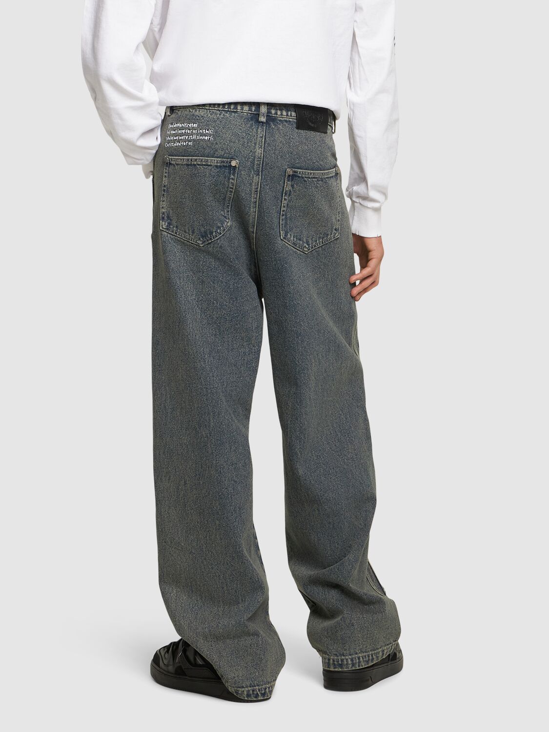 Shop Someit S.o.c Vintage Cotton Denim Jeans In Blue