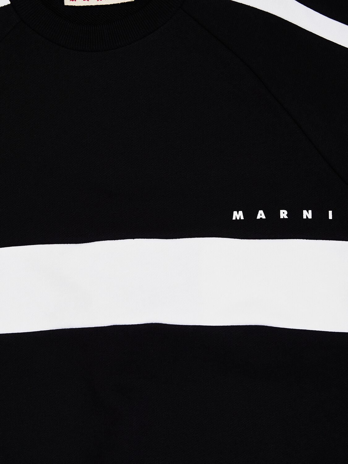 Shop Marni Junior Cotton Sweatshirt In Black
