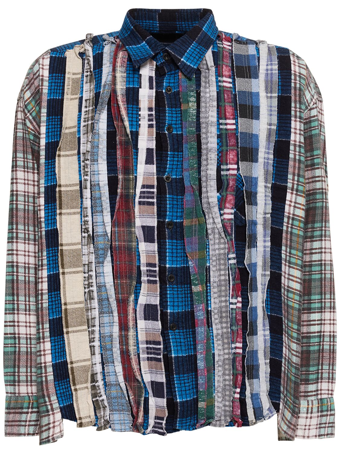 Needles Ribbon Cotton Flannel Shirt In Multicolor