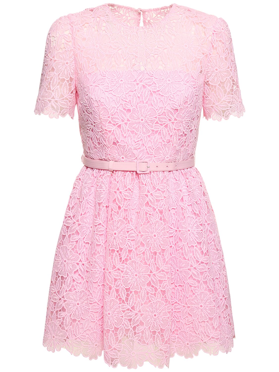 Image of Short Sleeve Lace Mini Dress