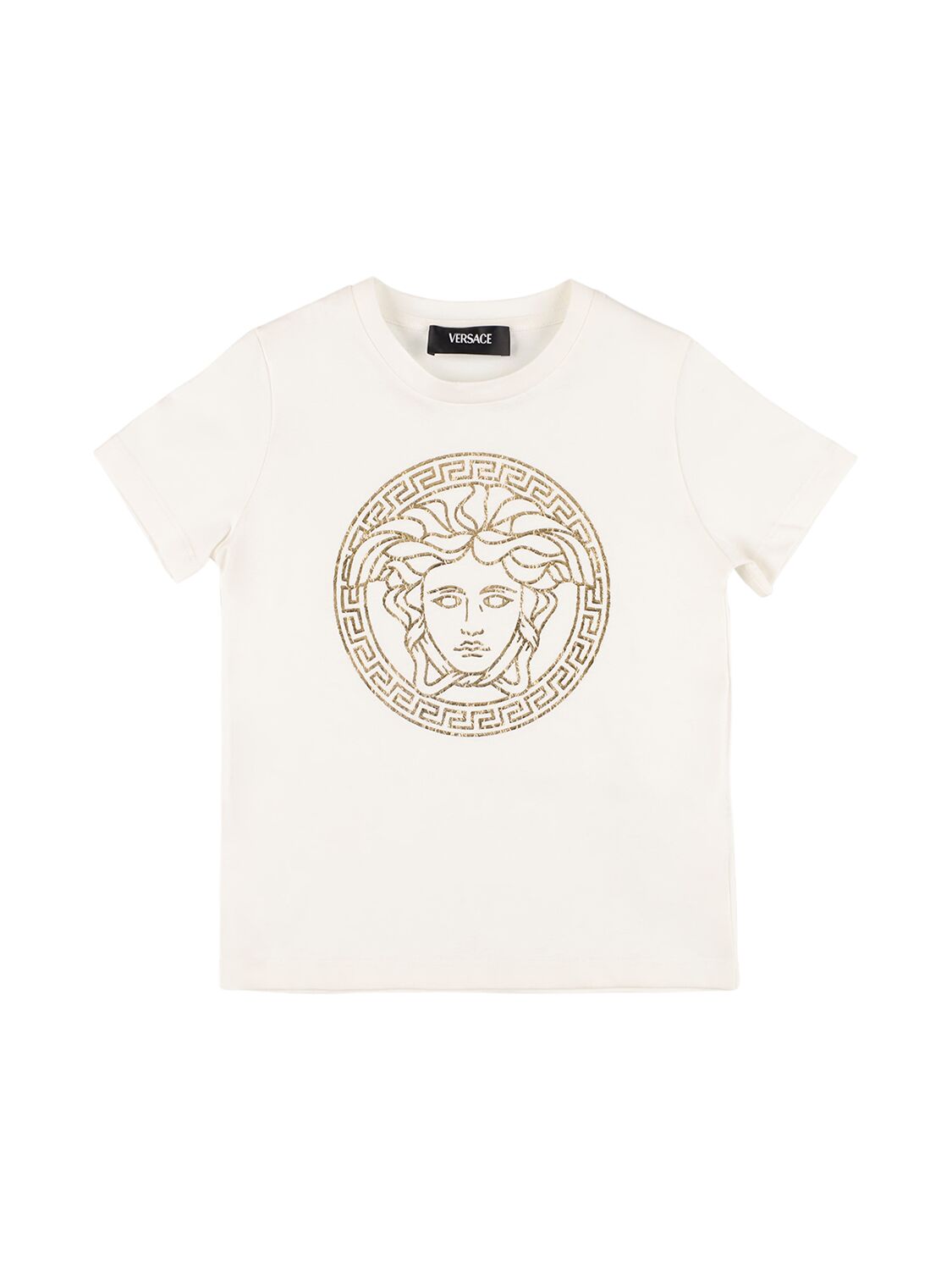 Printed Medusa Cotton Jersey T-shirt