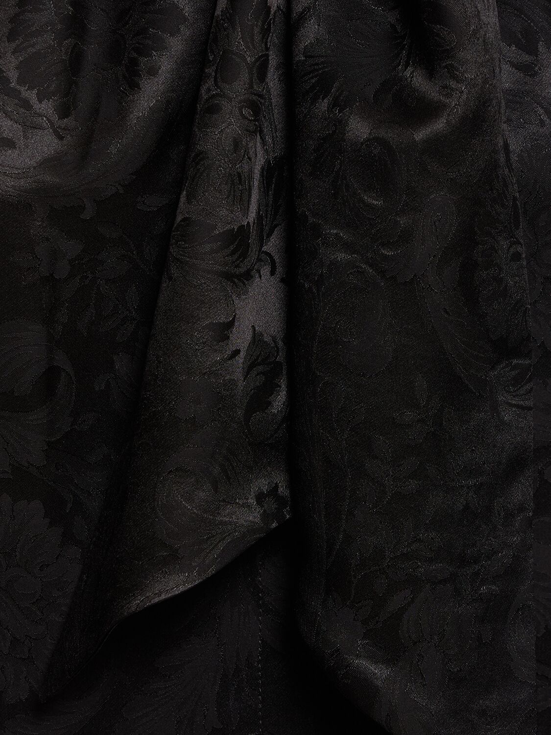 Shop Versace Baroque Jacquard Dress In Black