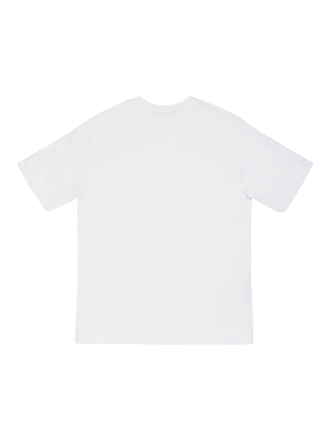 Shop Marni Junior Round Logo Print Cotton Jersey T-shirt In White