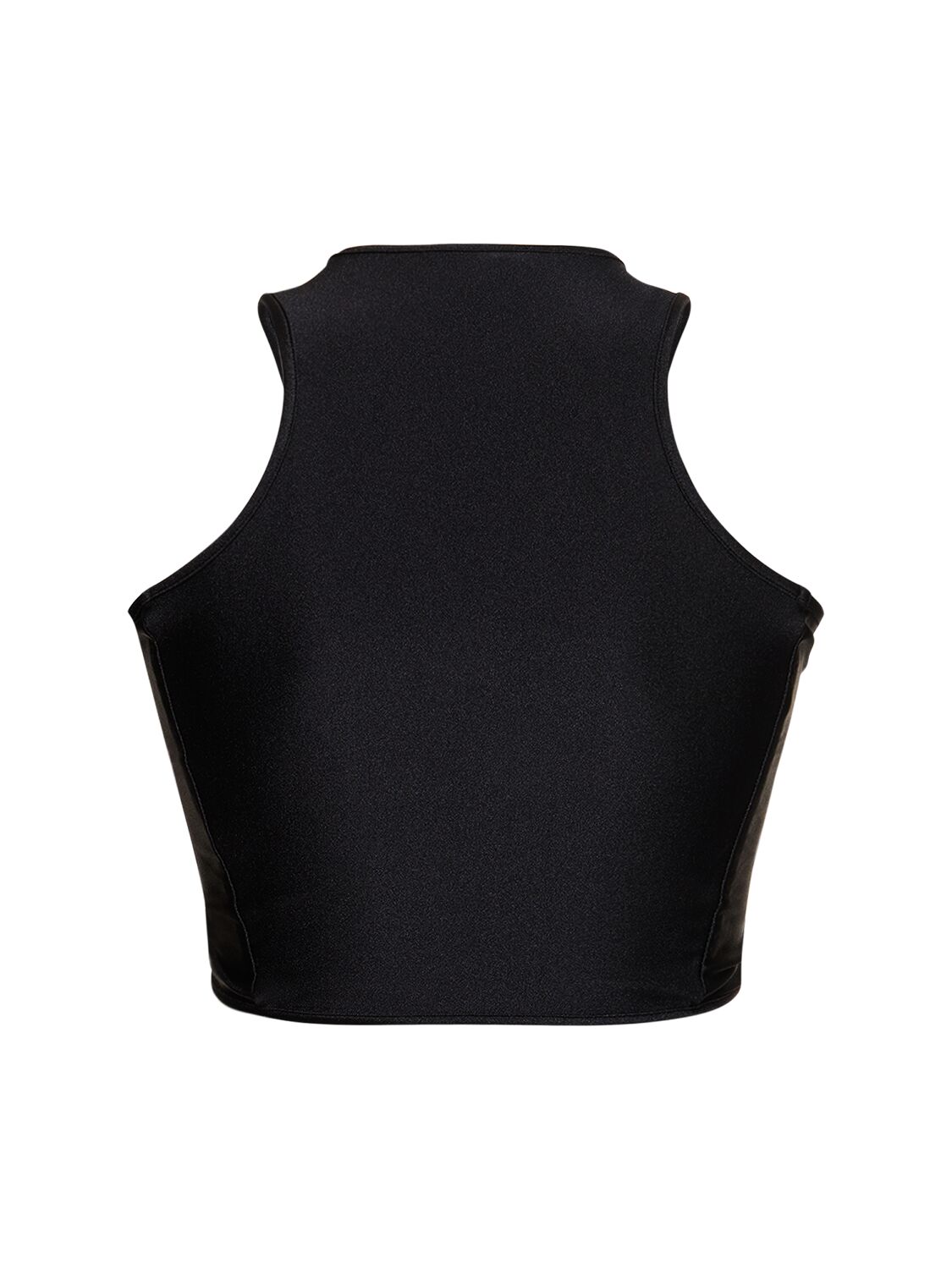 Coperni Flower-motif Stretch-jersey Top In Black