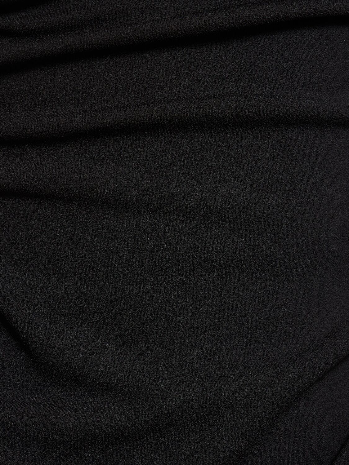 Shop Solace London Joni Squared Neckline Crepe Long Dress In Black