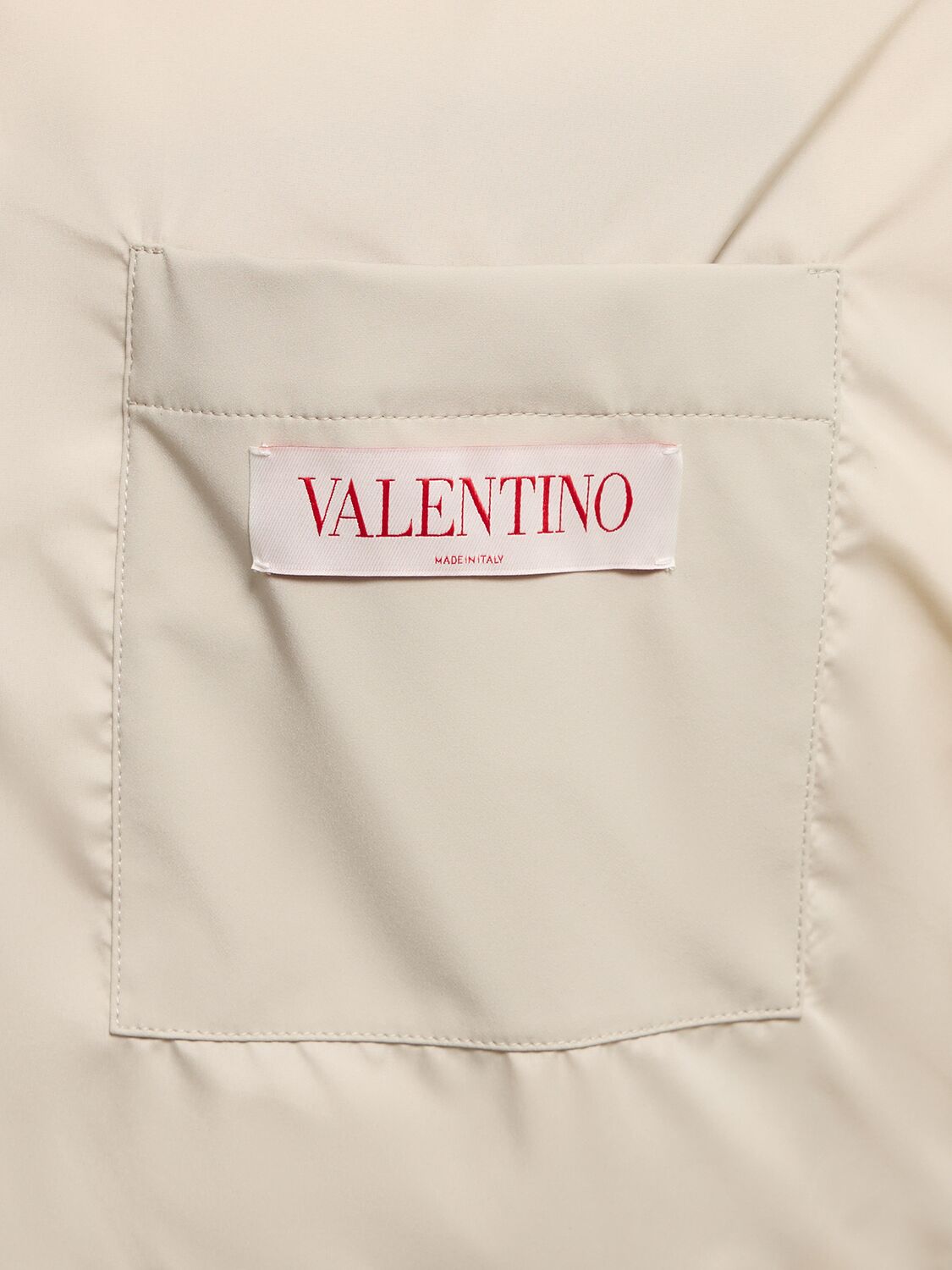 Shop Valentino V Logo Down Vest In Beige