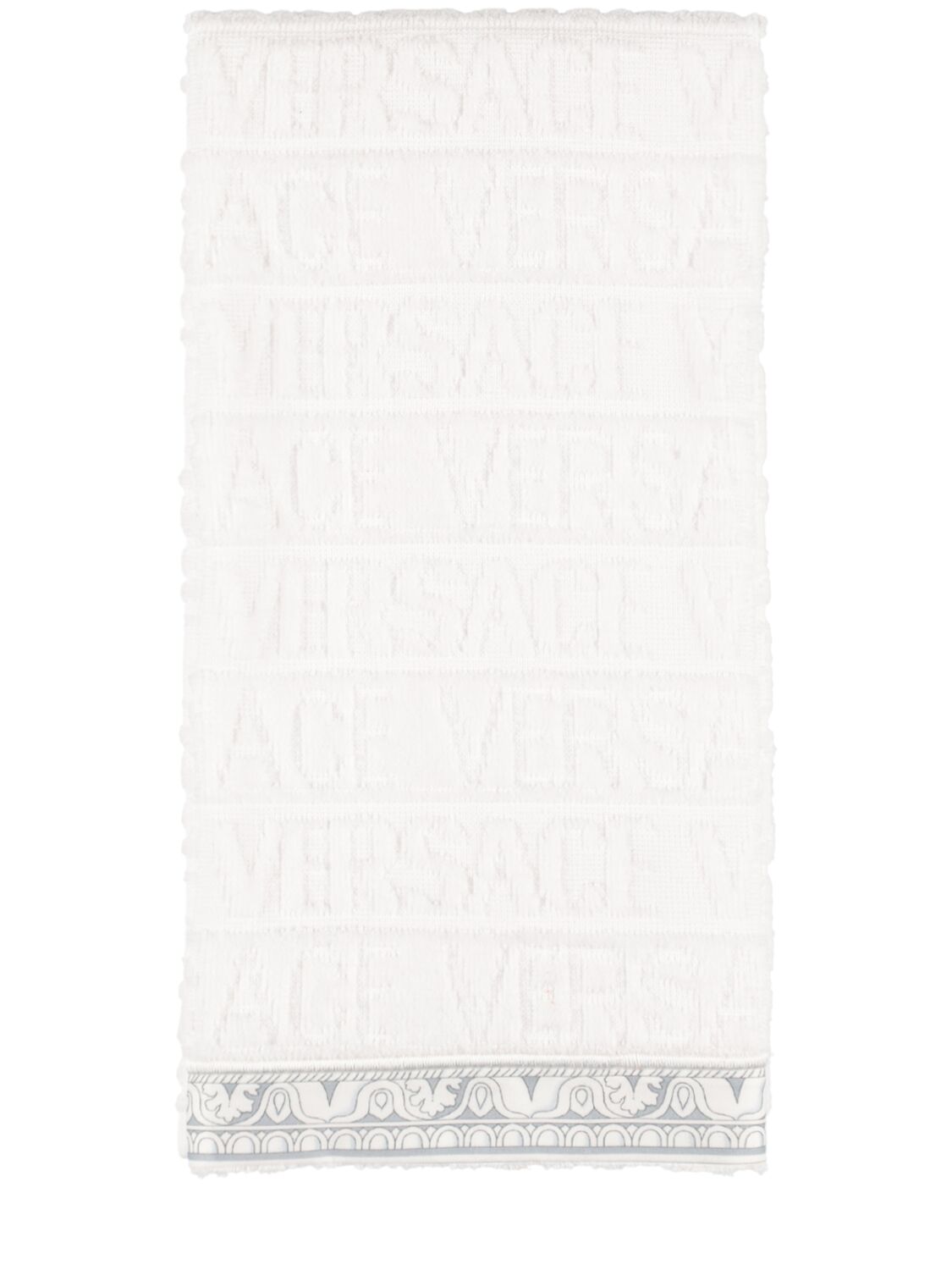 Versace I Heart Baroque Bath Towel In White