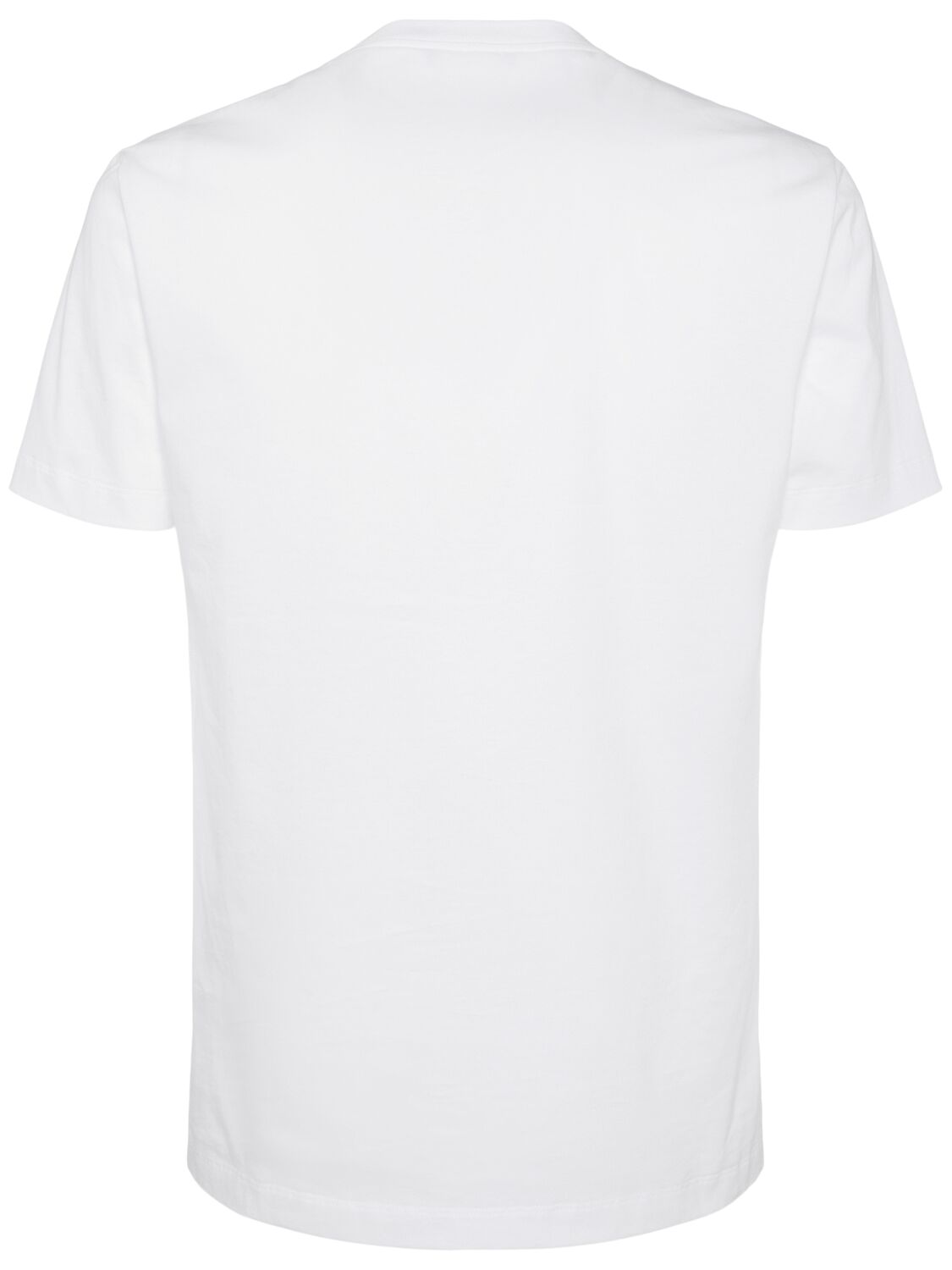 Shop Versace Logo Cotton Jersey T-shirt In Optical W