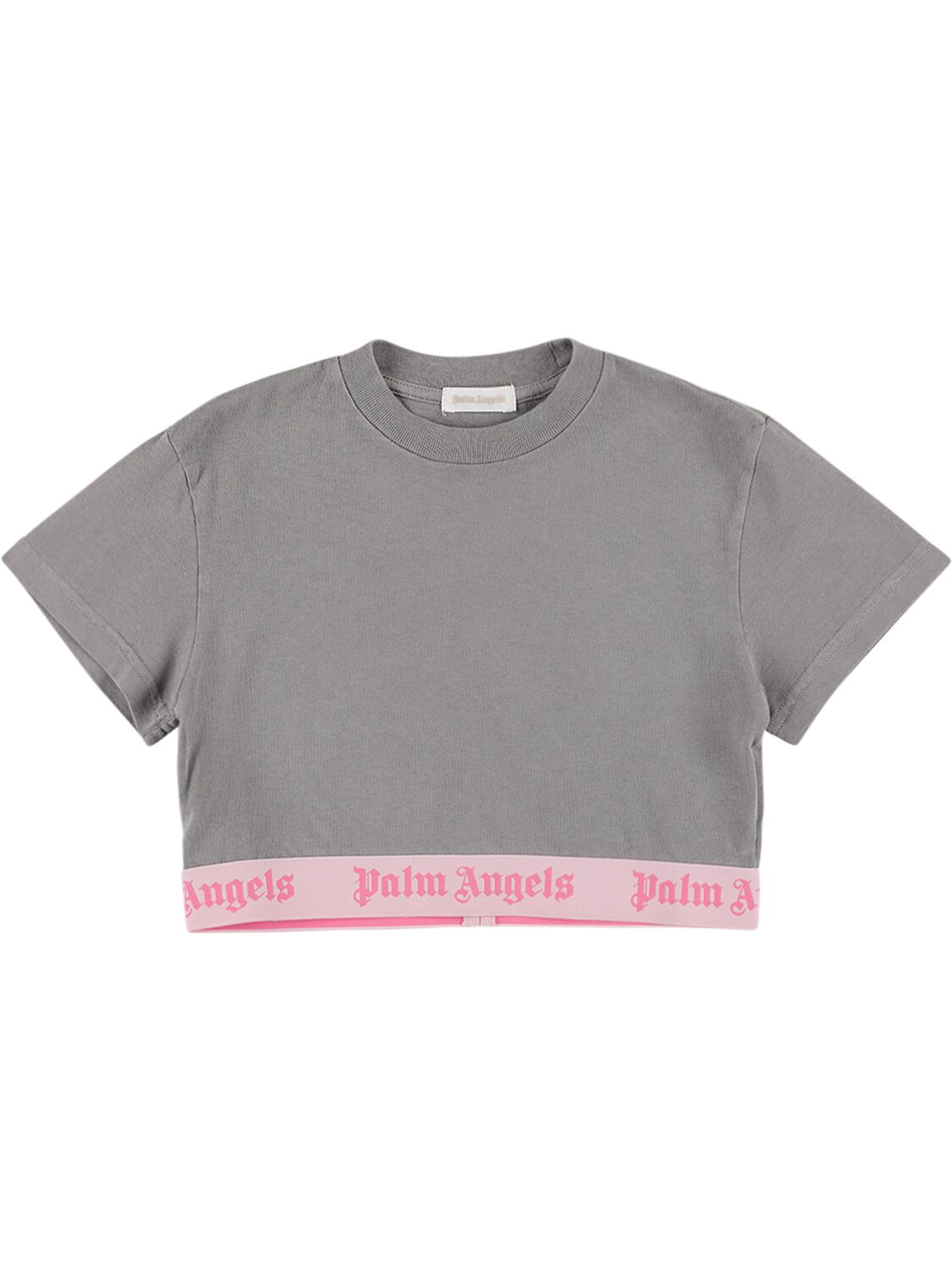 Image of Dusty Logo Band Cotton Crop T-shirt