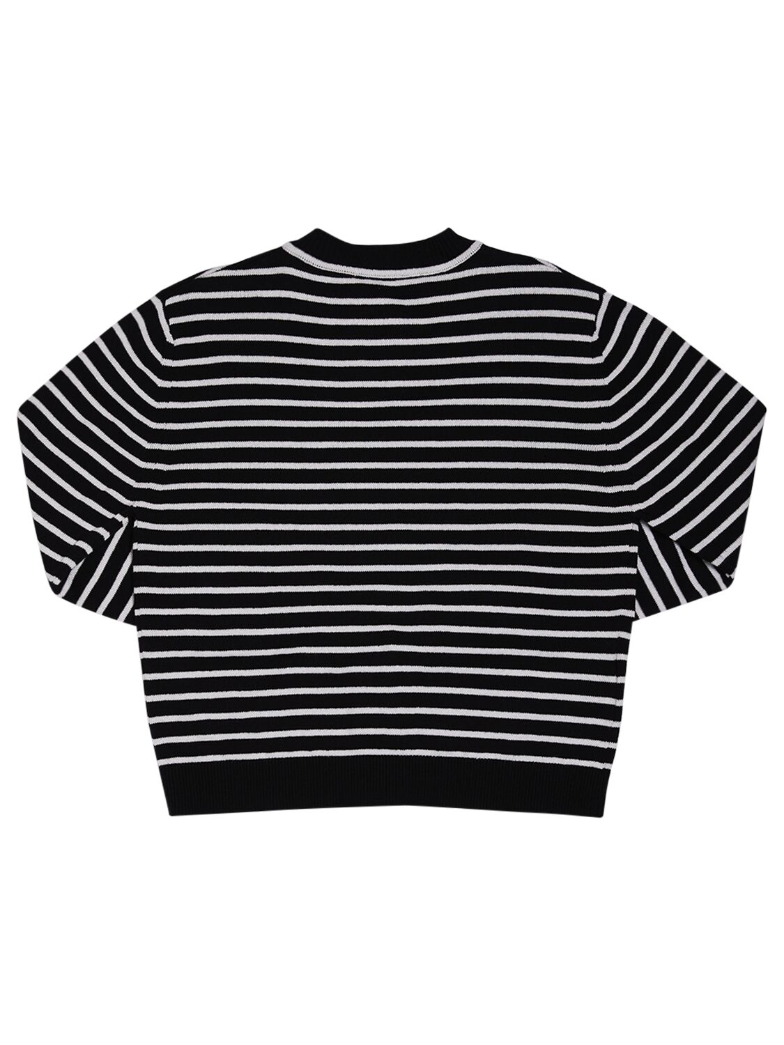 MARNI JUNIOR STRIPED COTTON KNIT CARDIGAN 