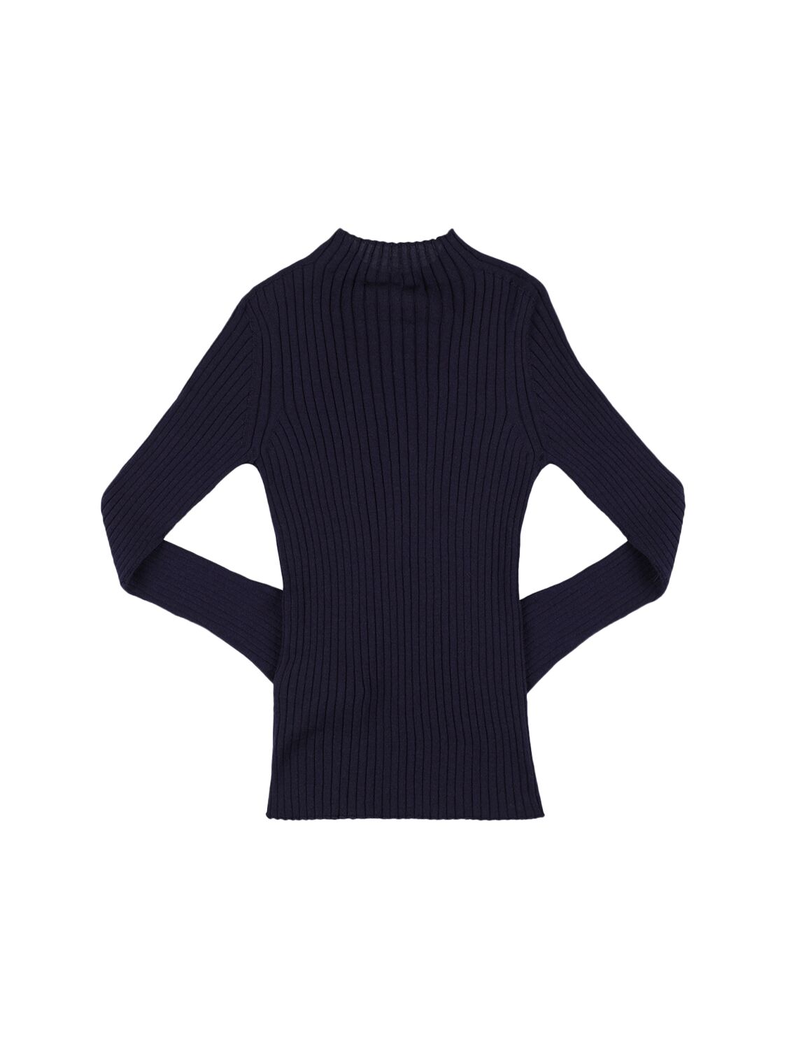 Shop Versace Rib Knit Sweater In Dunkelblau