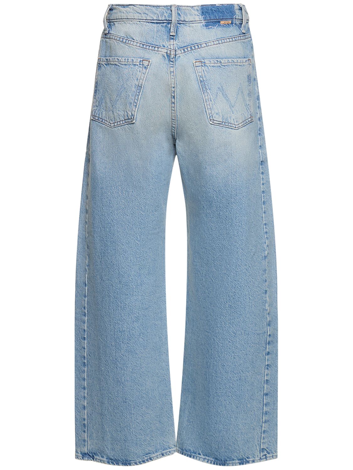 Shop Mother The Half Pipe Ankle Cotton Denim Jeans In Blue