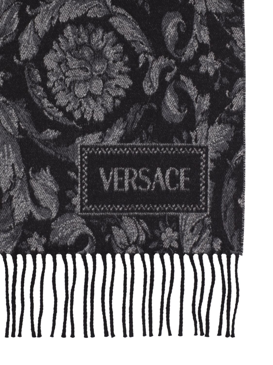 Shop Versace Barocco Renaissance Throw In Black