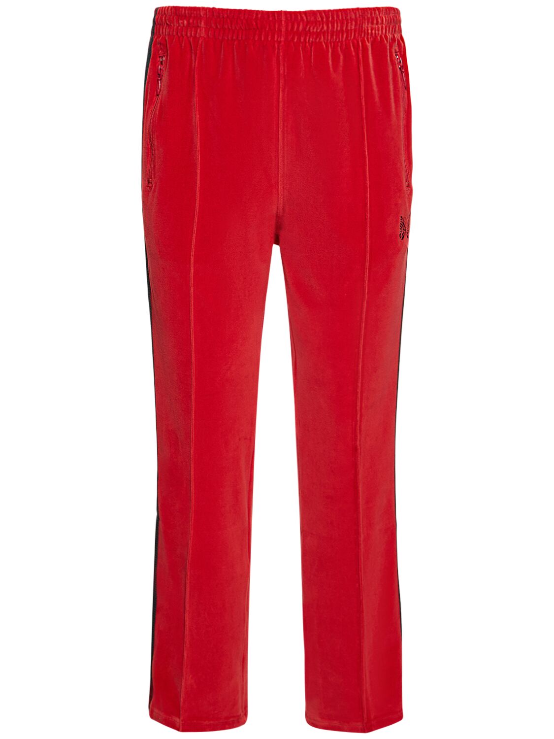 Shop Needles Logo Velour Track Pants In Red