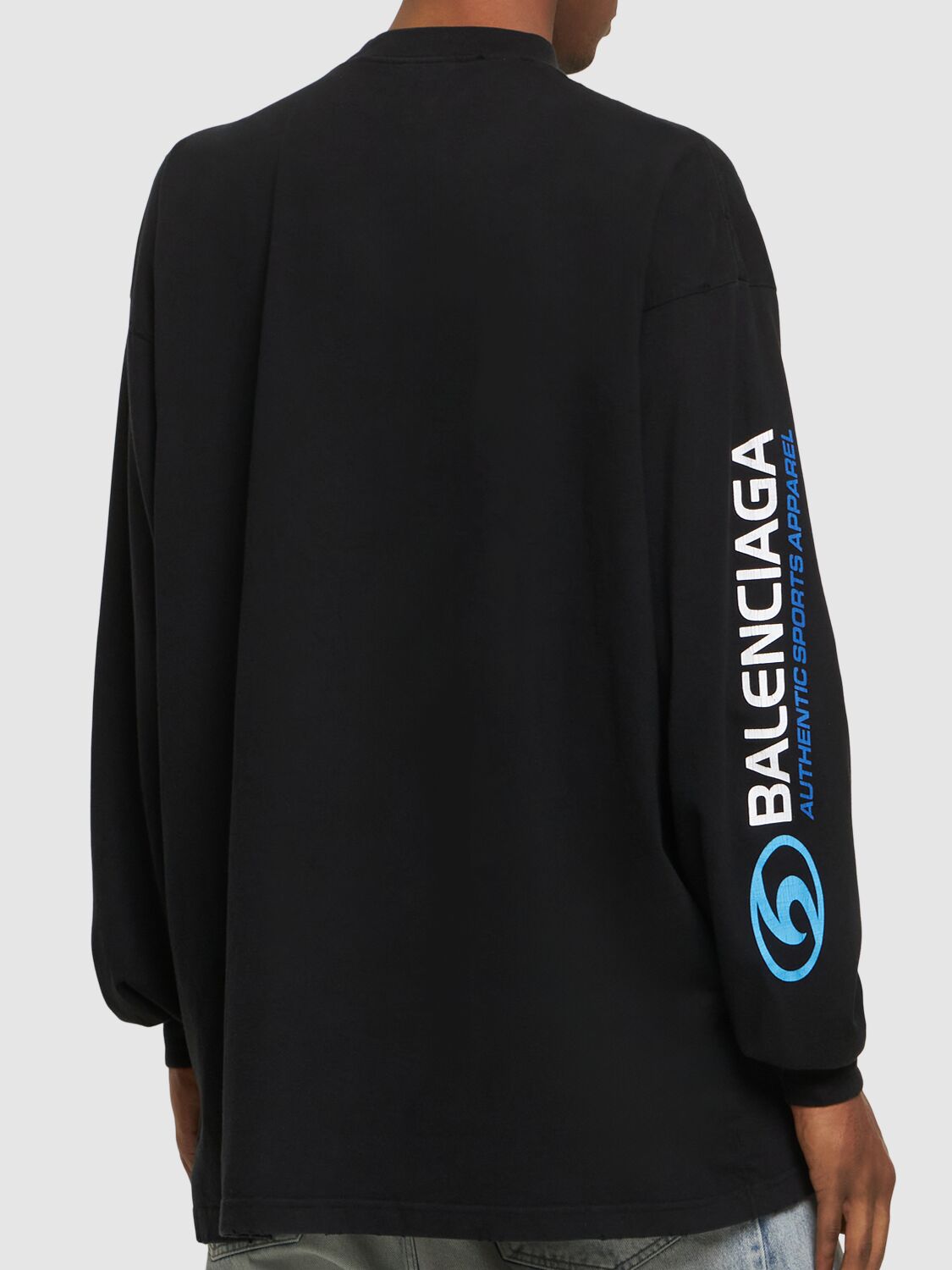 関税込【BALENCIAGA】Surfer Vintage コットンTシャツ Black Balenciaga Surfer Cracked Vintage Cotton T-shirt - T-Shirts