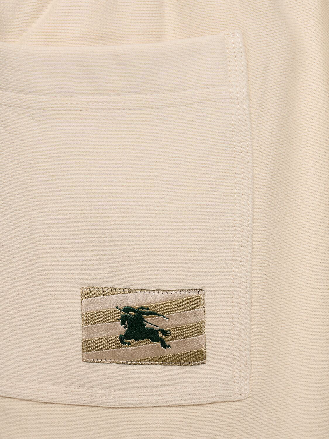 Shop Burberry Cotton Jersey Sweat Shorts In Soap