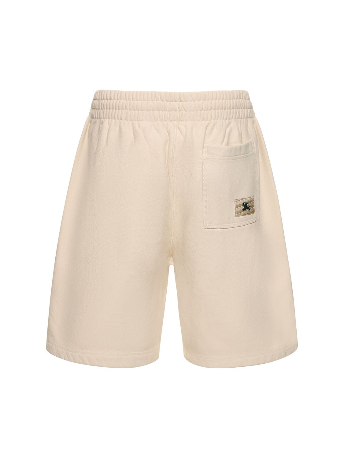 Shop Burberry Cotton Jersey Sweat Shorts In Soap