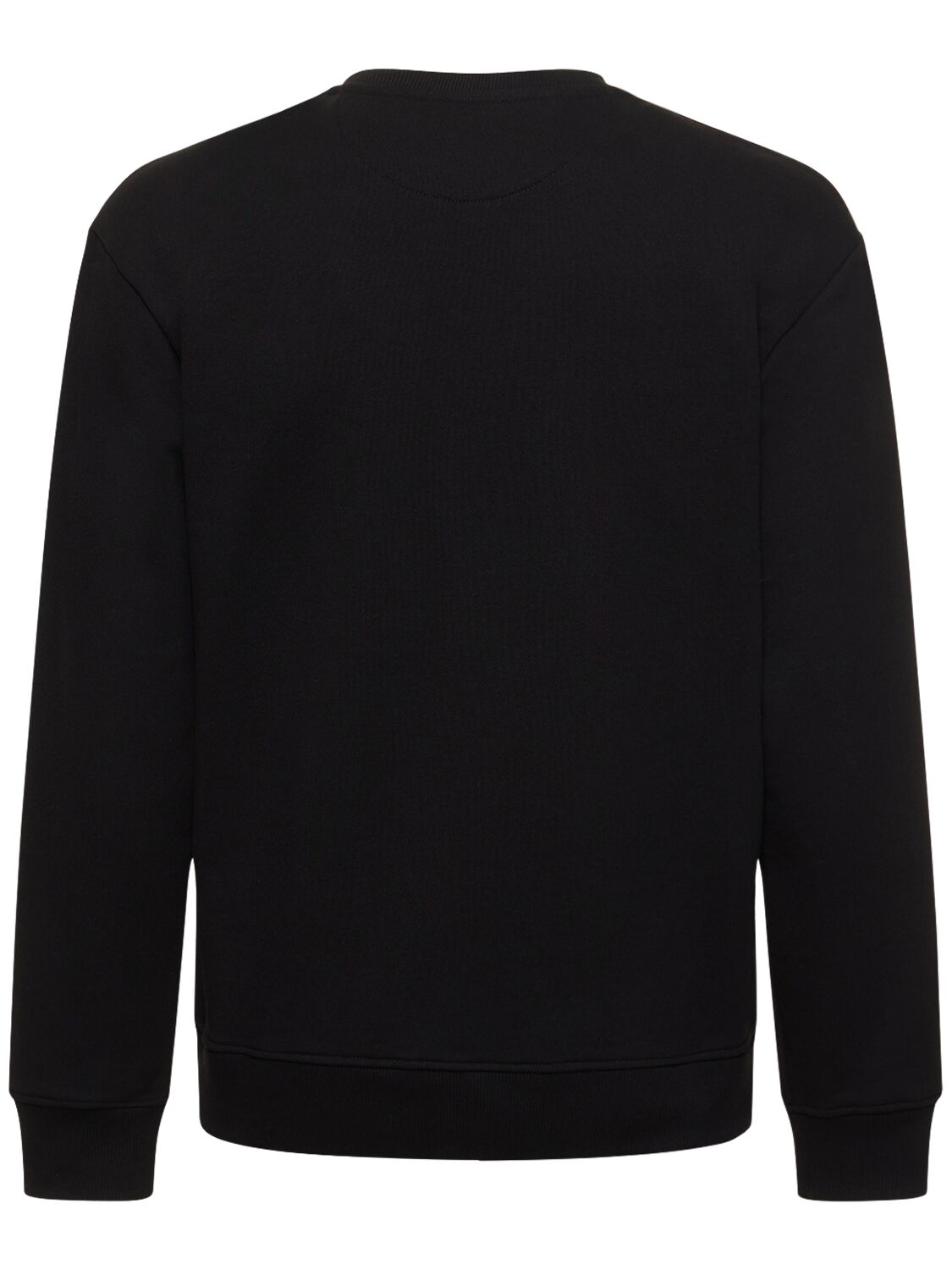 Shop Valentino Logo Cotton Sweatshirt In Black
