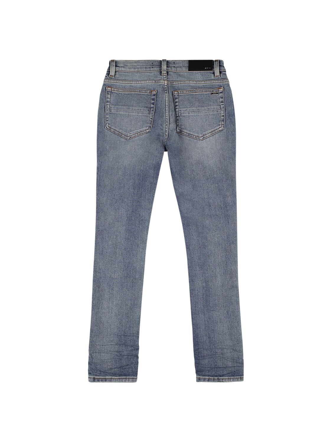 Shop Amiri Stretch Cotton Denim Jeans In Light Blue